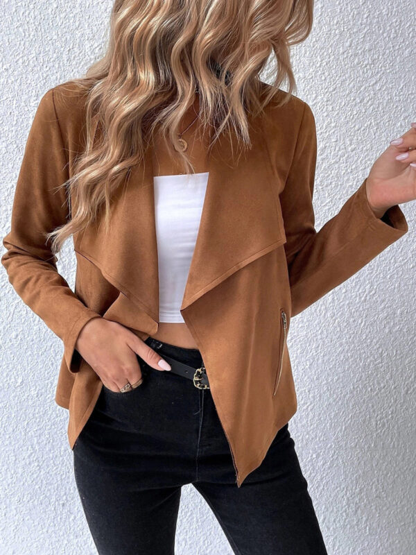 PREORDER Collared Neck Long Sleeve Jacket 4 colors - Image 4