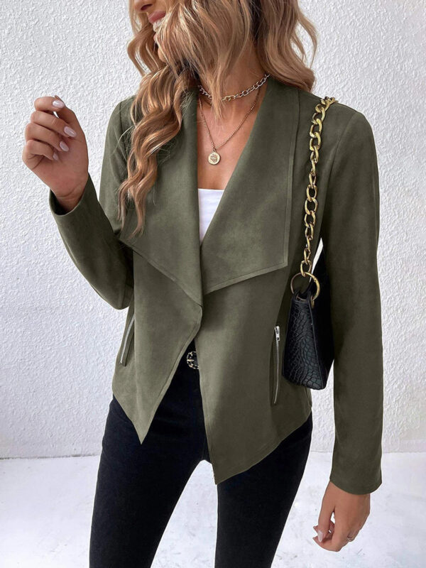 PREORDER Collared Neck Long Sleeve Jacket 4 colors - Image 6