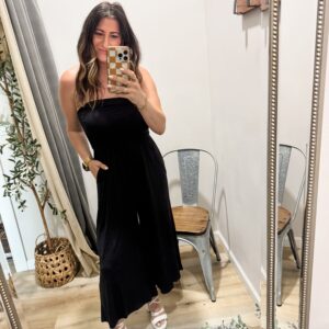 Double Layered Strapless Tube Top Jumpsuit 4 Colors