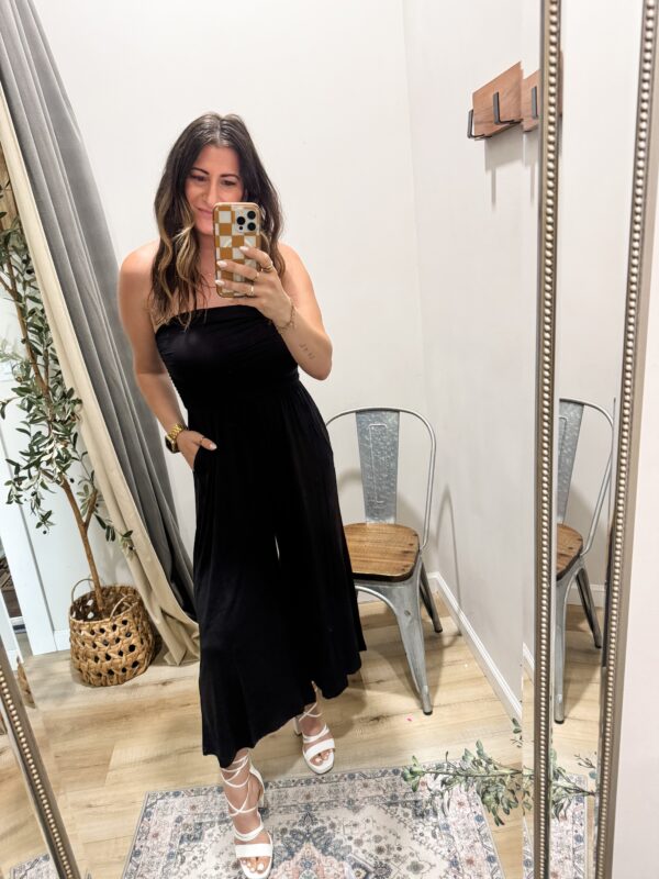 Double Layered Strapless Tube Top Jumpsuit 4 Colors