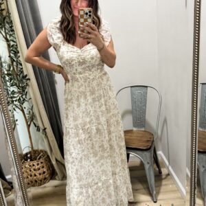 Ruffle Sleeve Tiered Maxi Dress