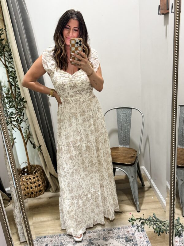 Ruffle Sleeve Tiered Maxi Dress