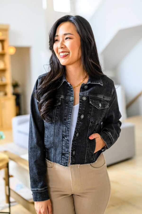 JUDY BLUE Charlie Cropped Denim Jacket - Image 2