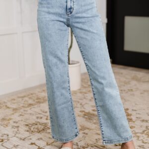 Judy Blue Debbie High Rise Stone Wash Straight Fit Jeans