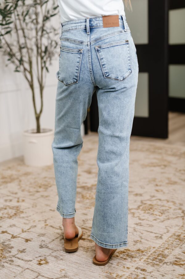Judy Blue Debbie High Rise Stone Wash Straight Fit Jeans - Image 4