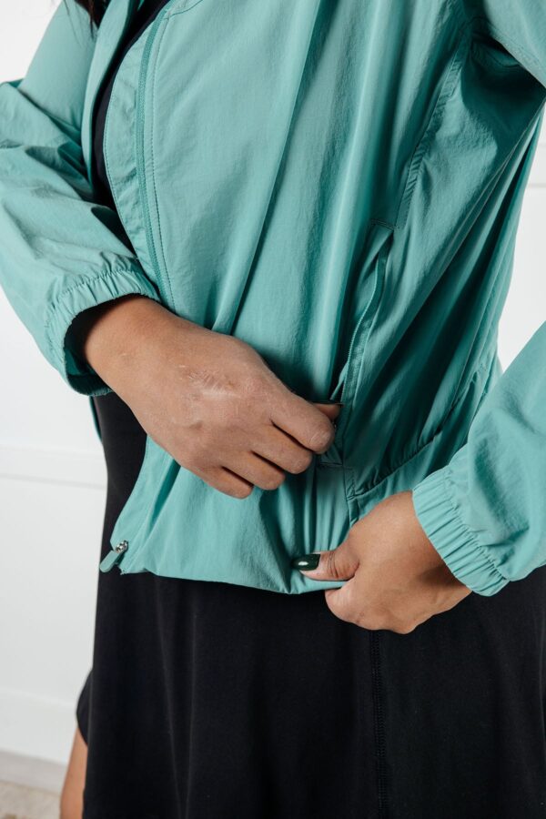 Fit Happens Nylon Tennis Jacket in Tidal Wave - Image 8