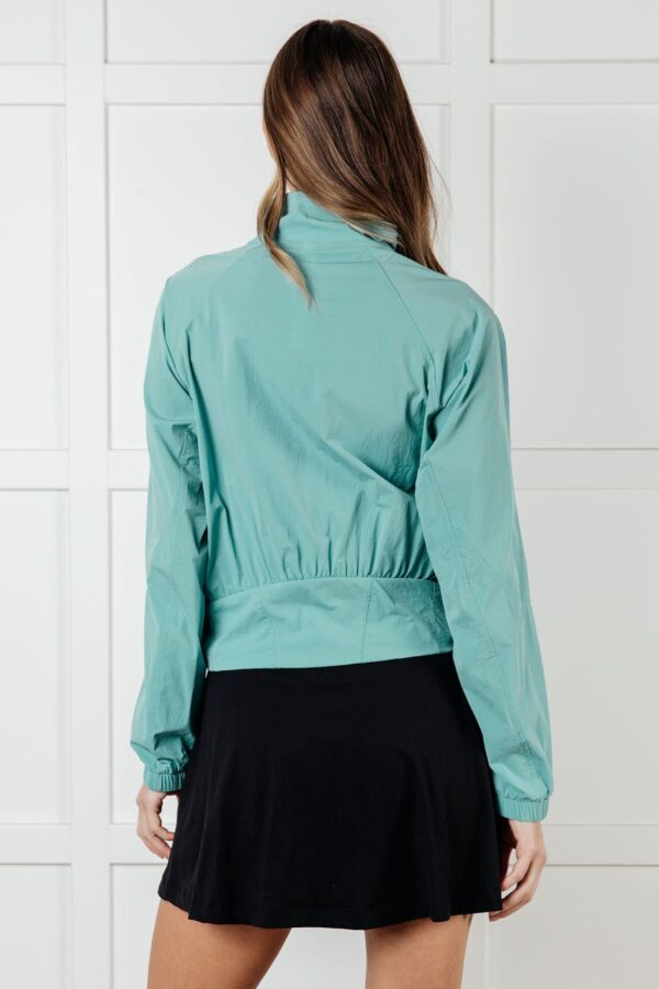 Fit Happens Nylon Tennis Jacket in Tidal Wave - Image 10