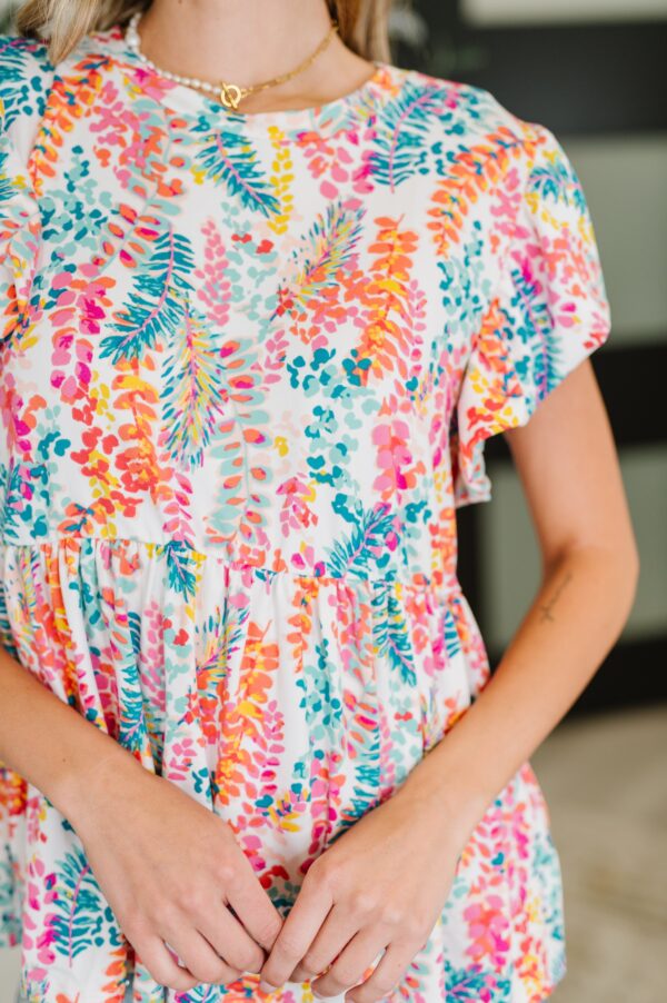 Flirt Alert Flutter Sleeve Top in Ivory - Image 2