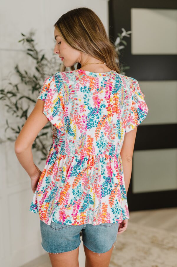 Flirt Alert Flutter Sleeve Top in Ivory - Image 5