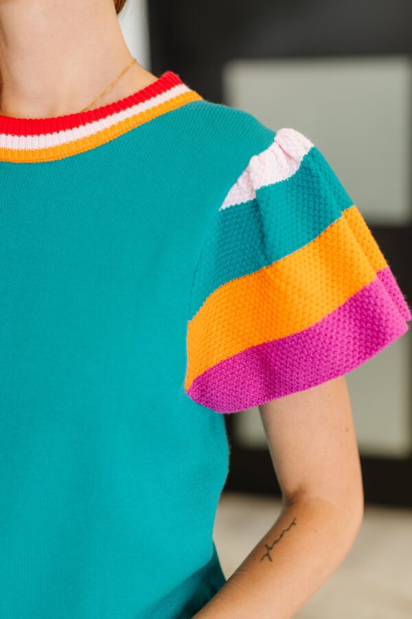 Perfect Playlist Color Block Sleeve Top - Image 3