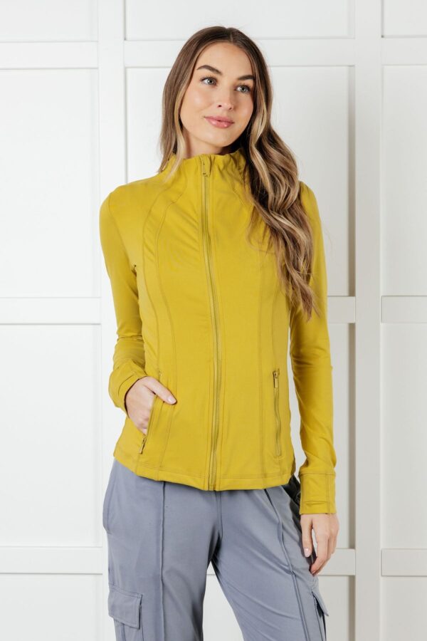 Staying Swift Activewear Jacket in Yellow Pear - Image 2
