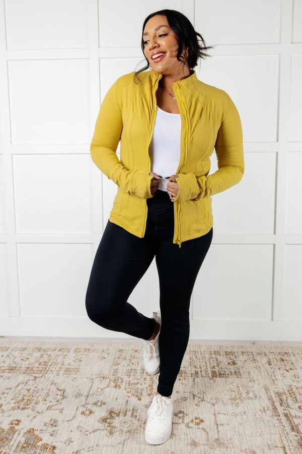 Staying Swift Activewear Jacket in Yellow Pear - Image 4