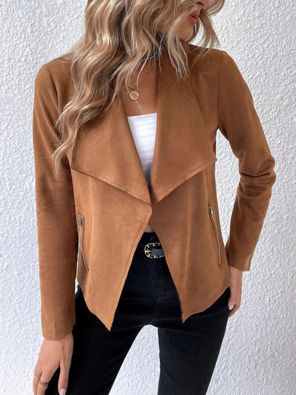 PREORDER Collared Neck Long Sleeve Jacket 4 colors - Image 2