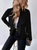 PREORDER Collared Neck Long Sleeve Jacket 4 colors